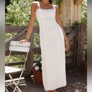Fortunate One Honeymoon Love Maxi Dress White
